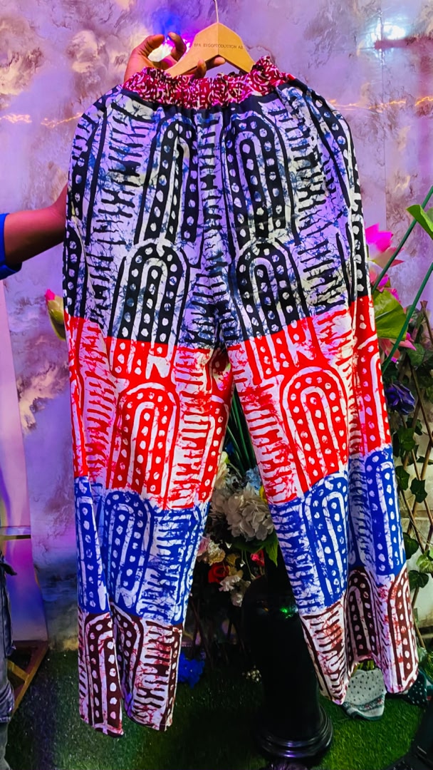 Women's Batik Kimono & Trouser Two-Piece Set – Multicolor
