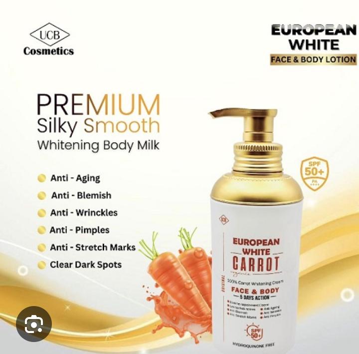 European White Carrot Face & Body Lotion – 500ml