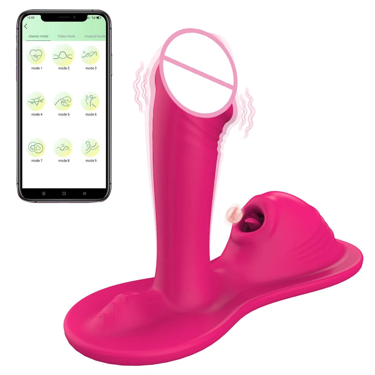 Bluetooth App-Controlled Wearable Couples Massager (Adult Wellness Device)