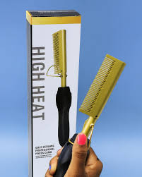 High Heat Professional Hot Comb – Electric Hair Straightening Comb