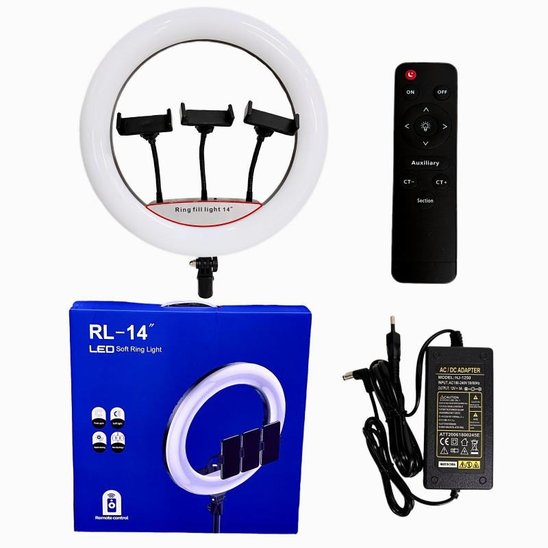 RL-14 LED Ring Light with Tripod Stand & Phone Holder